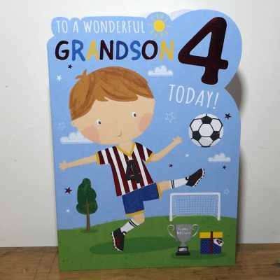 grandson 4 birthday card