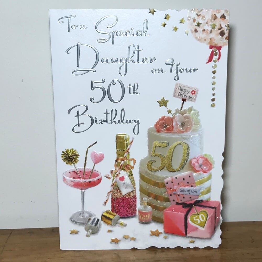 Daughter 50th Birthday Card - Special Thoughts