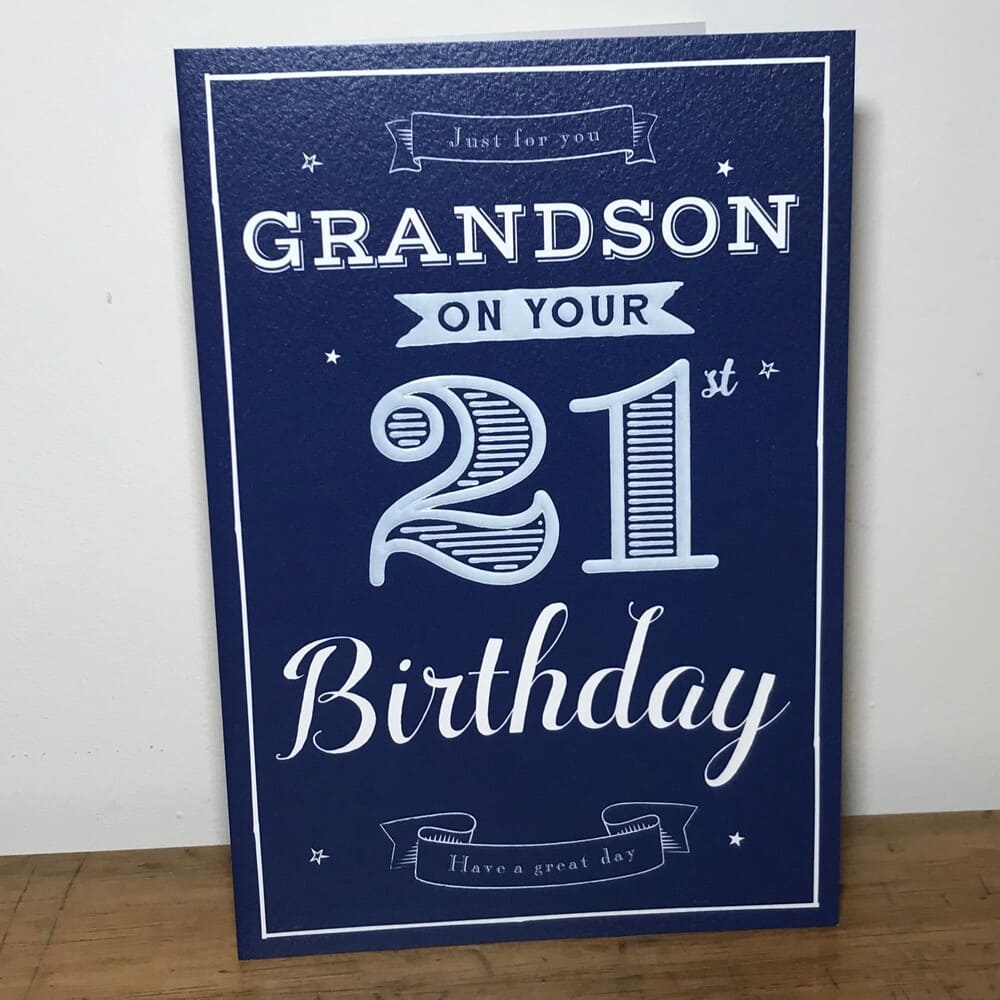 grandson 21 birthday card
