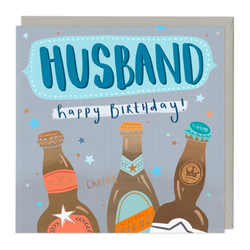 birthday beers husband birthday card