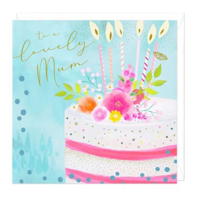 to a lovely mum cake birthday card