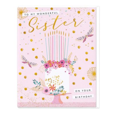 wonderful sister birthday card