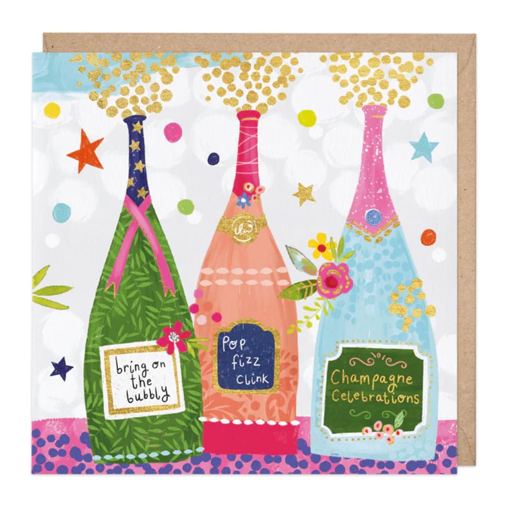 bring on the bubbly celebration card