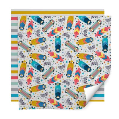 skate & game gift wrap