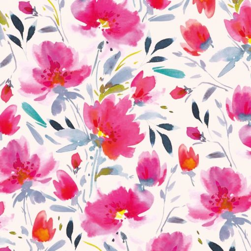 pink mix watercolour floral gift wrap