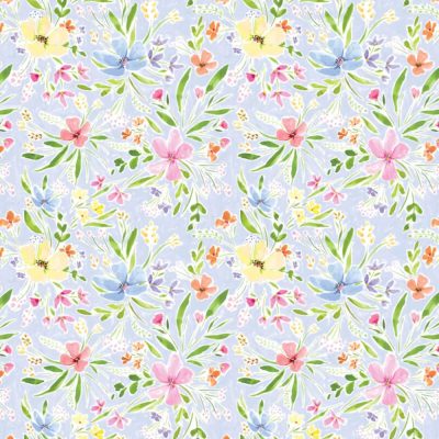 floral & spot gift wrap