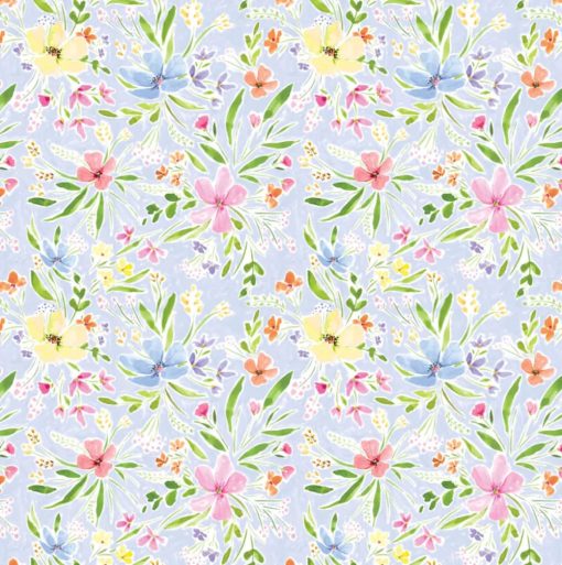 floral & spot gift wrap