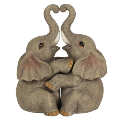 Elephant Embrace Couple Ornament