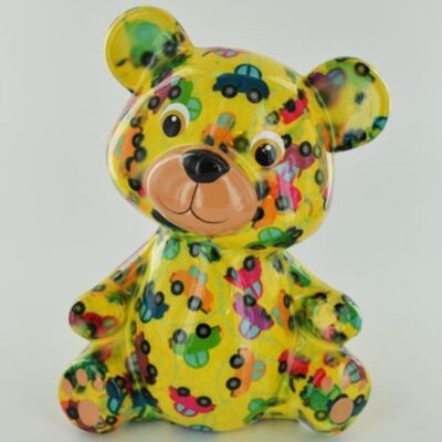 Pomme Pidou Yellow Toto Teddy Bear Money Box