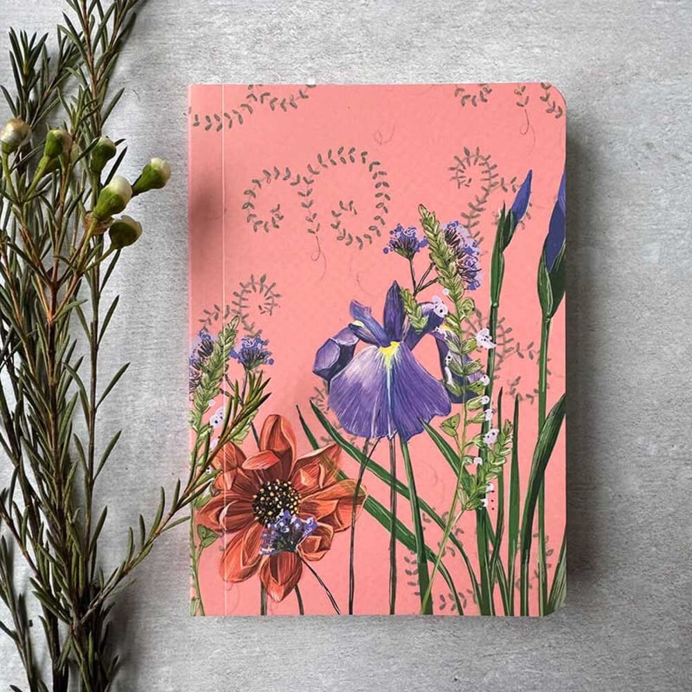 Dahlia Blank Notebook by Alex Clark
