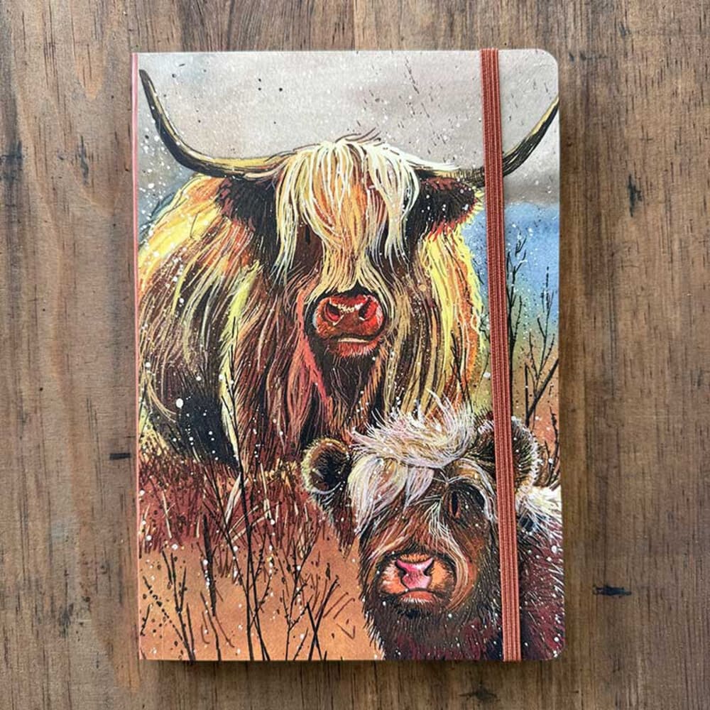 Highland Cows Large Notebook by Alex Clark